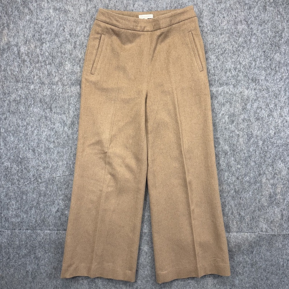 Ann Mashburn Pants Women's 0 Camel Hair Brown‎ Trousers Pleated 26 x 26